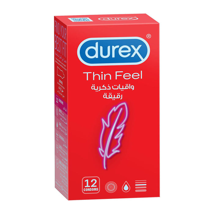 Durex Fetherlite Feel Thin Condoms – Pack of 12, Condoms