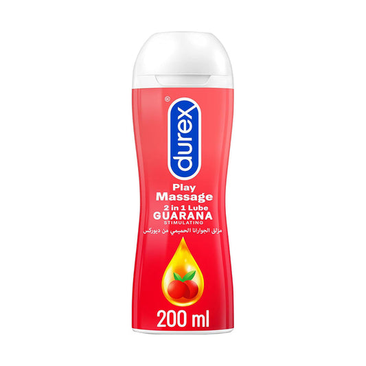 Durex Play Massage 2in1 Intimate Lubricant Guarana Gel - 200ml, Personal Lubricants