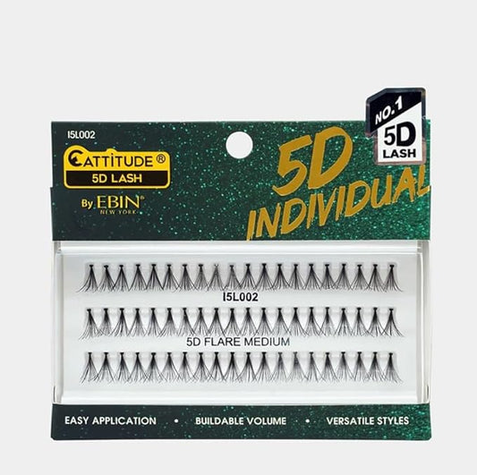 EBIN Cattitude Eyelashes Individual 5D - Flare Medium I5L002