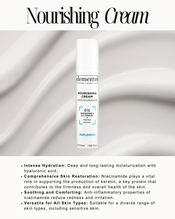 Elementre 6% Niacinamide & Hyaluronic Acid Complex Nourishing Cream elementre