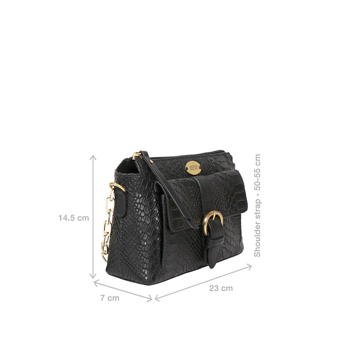 Eliza 03 Sb Black Leather Sling Bag
