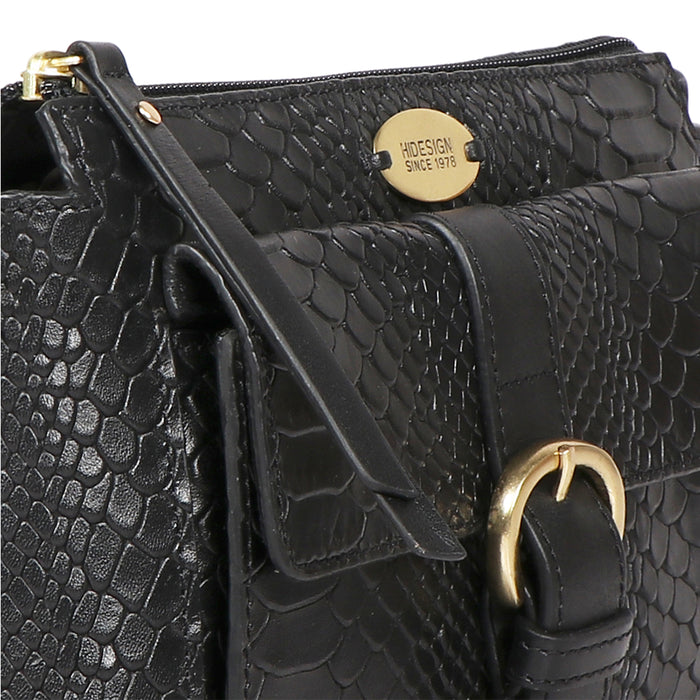 Eliza 03 Sb Black Leather Sling Bag