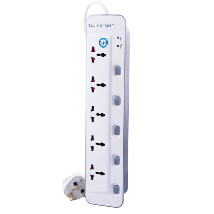 Ellington 5 Way Surge Extension - White - Office R Us Lagos