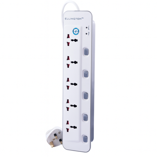 Ellington 5 Way Surge Extension - White - Office R Us Lagos