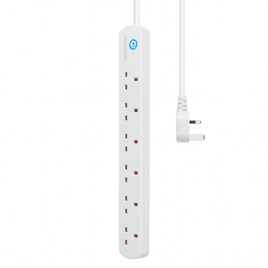 Ellington 6 Way Surge Extension - White - Office R Us Lagos