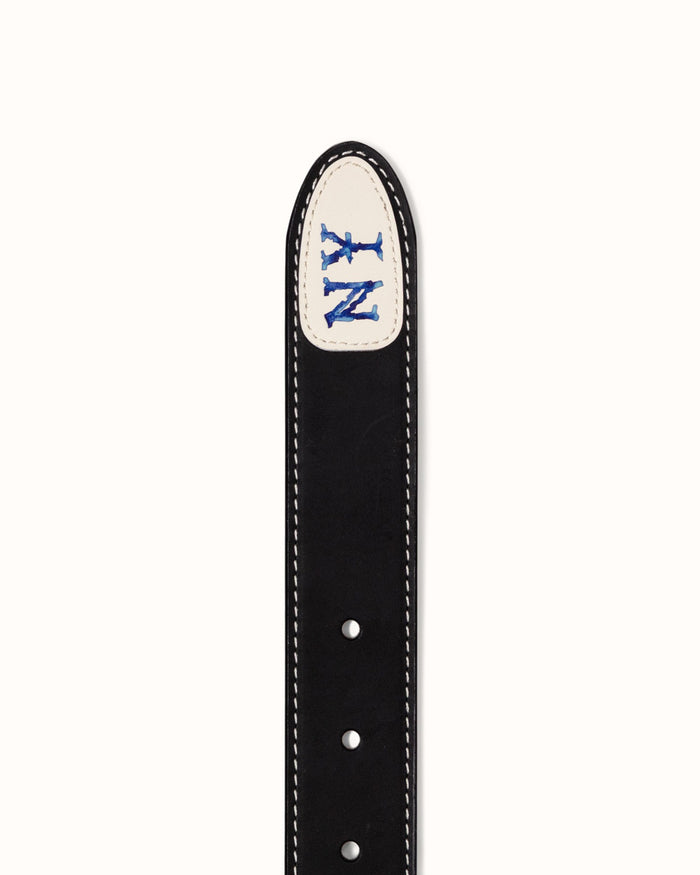Ellis Silver Studded NY Belt