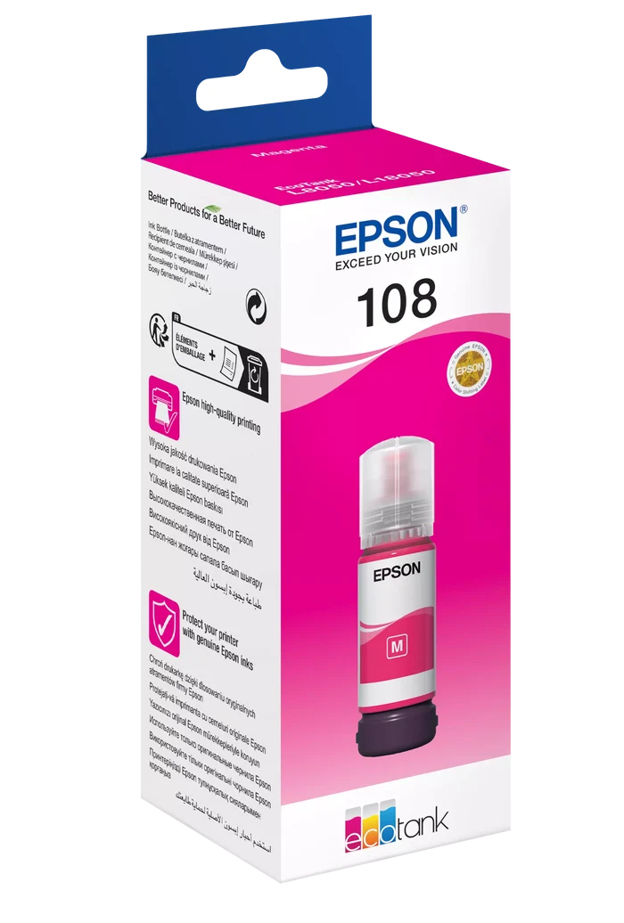 Epson 108 EcoTank Light Magenta Original Ink - T09C64A