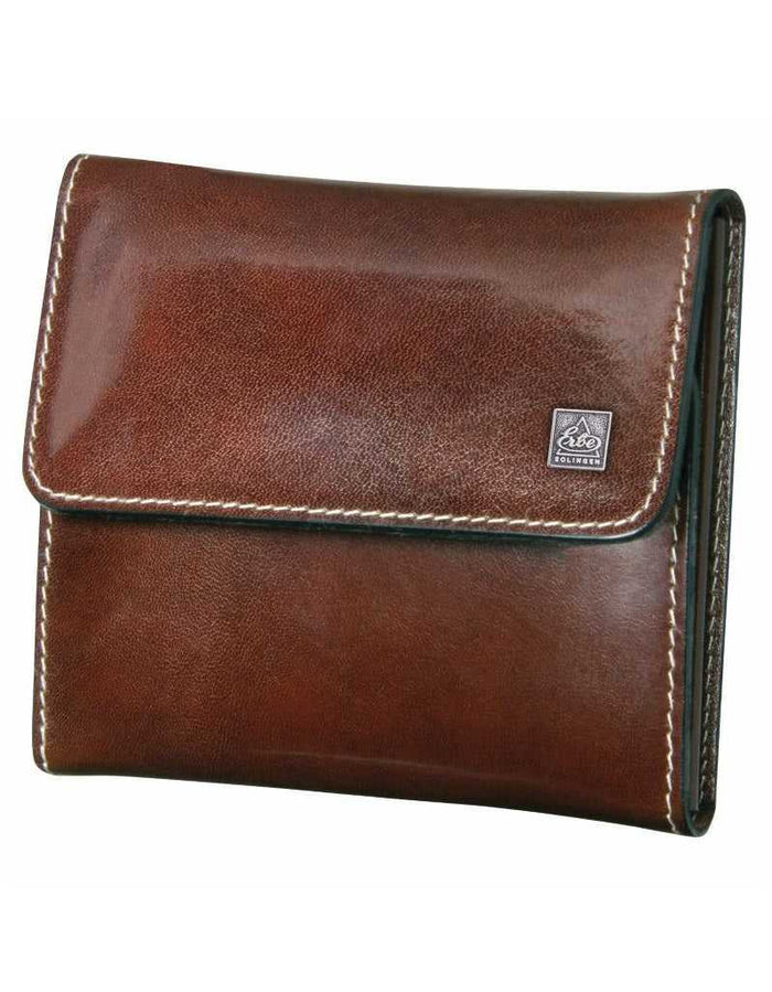 Brown leather snap case for manicure tools