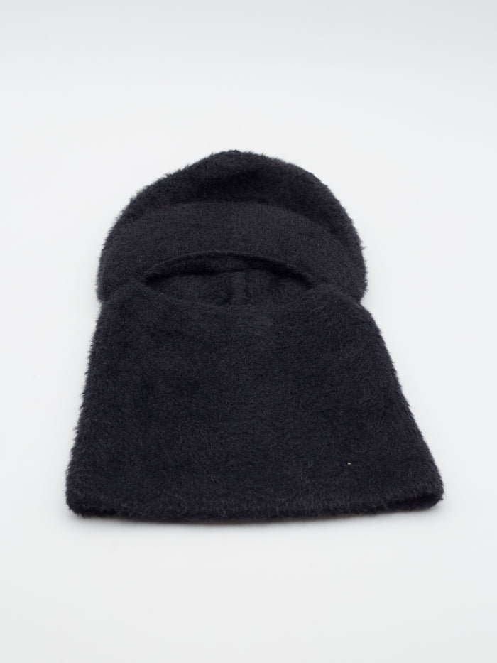 Faux Fur Balaclava Black