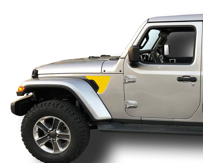 Fender Vent Inlays Fits: 2018 & up Jeep Wrangler JL JT Sport Moab Rubicon 0263