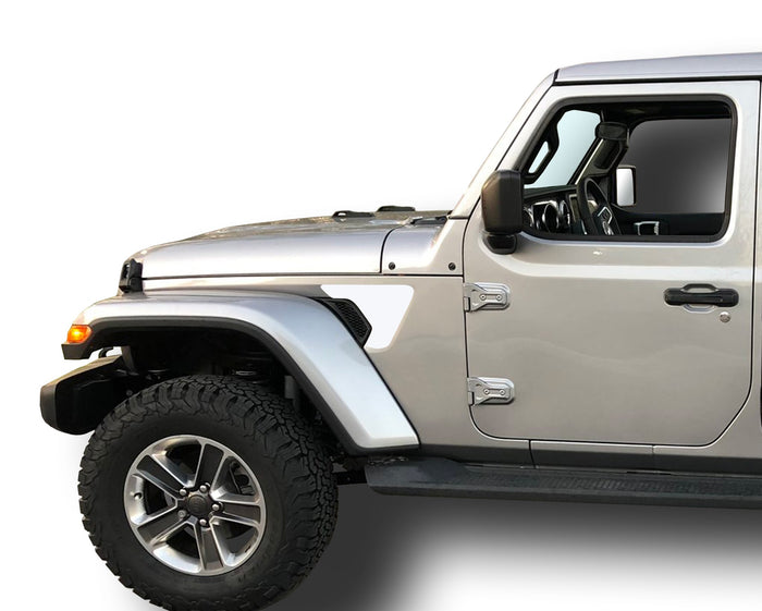 Fender Vent Inlays Fits: 2018 & up Jeep Wrangler JL JT Sport Moab Rubicon 0263