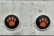 FHS SOFTBALL PAW/STRIPE/DANGLE EARRINGS