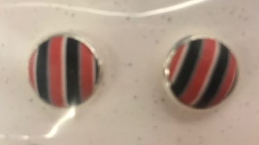 FHS SOFTBALL PAW/STRIPE/DANGLE EARRINGS