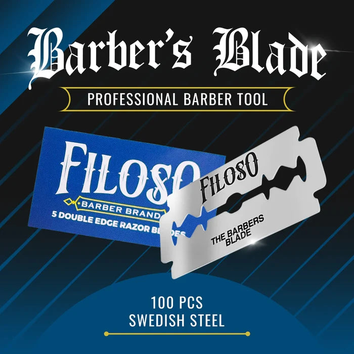 Filoso Barber Brand Double Edge Razor Blades - 100ct