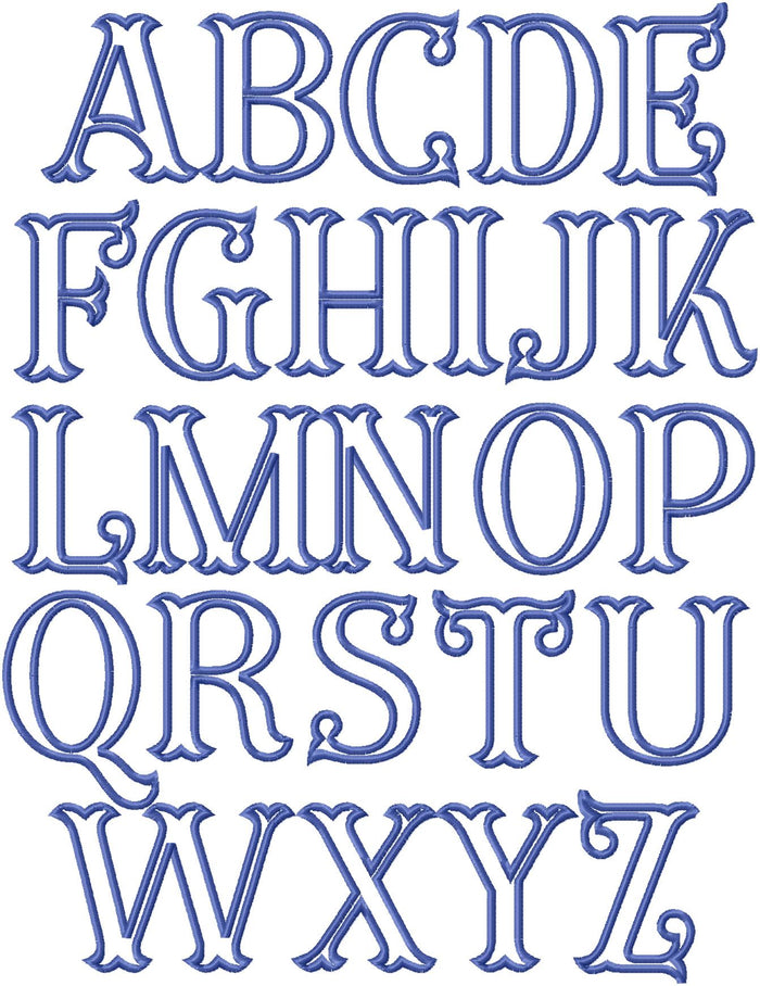 FISHTAIL APPLIQUE XL FONT