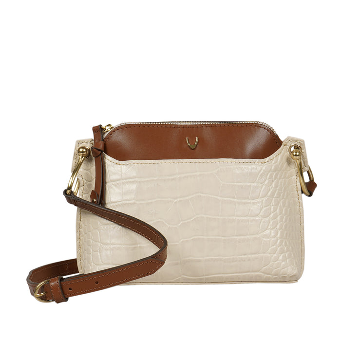Fl Kelly 02 White Leather Sling Bag