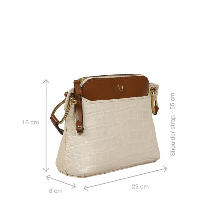 Fl Kelly 02 White Leather Sling Bag