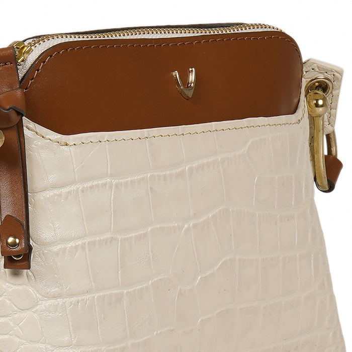Fl Kelly 02 White Leather Sling Bag