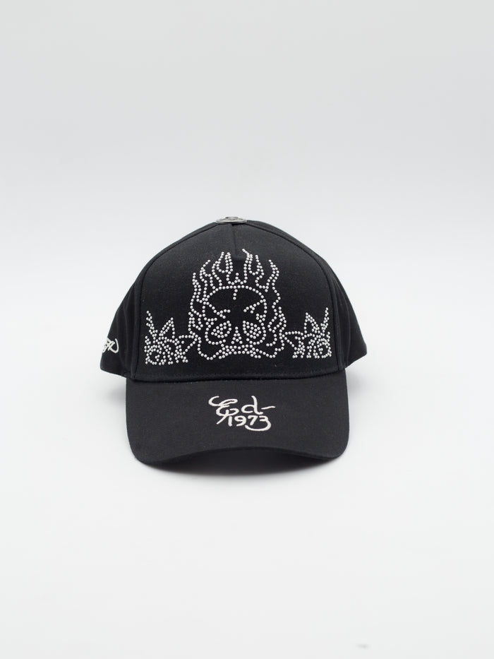 Flaming Skull Dad Hat