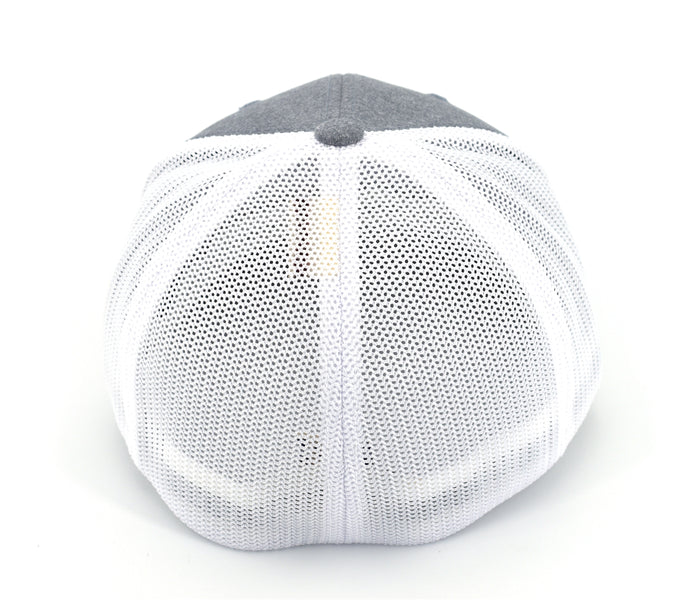 Flexfit Fitted Trucker Hat - Heather/White