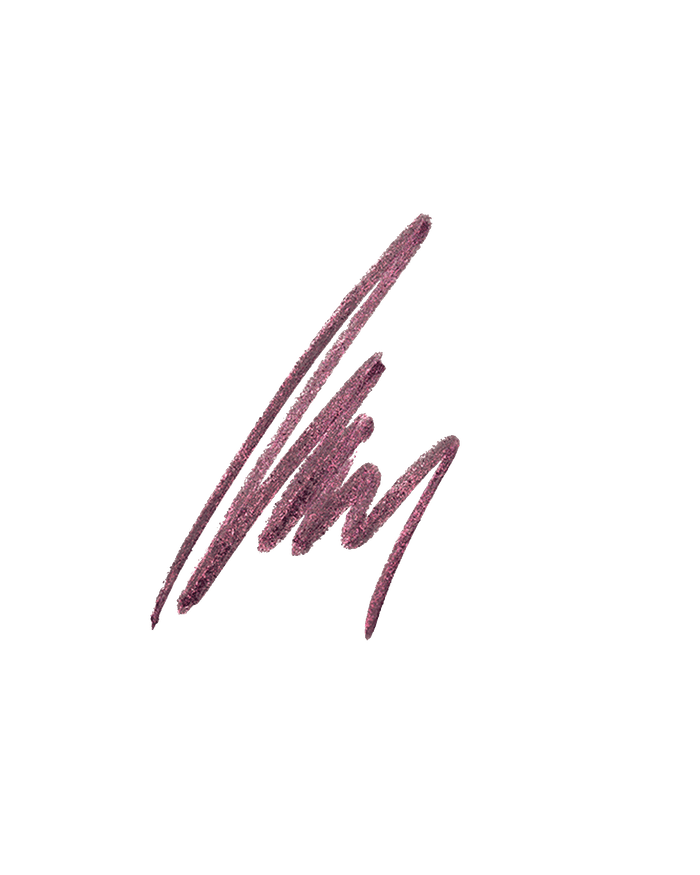 Flypencil Longwear Pencil Eyeliner smear shown in shade Purple Stuff