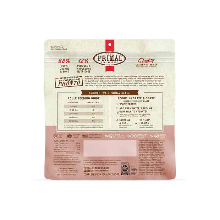 Freeze Dried Pork Pronto Dog Food