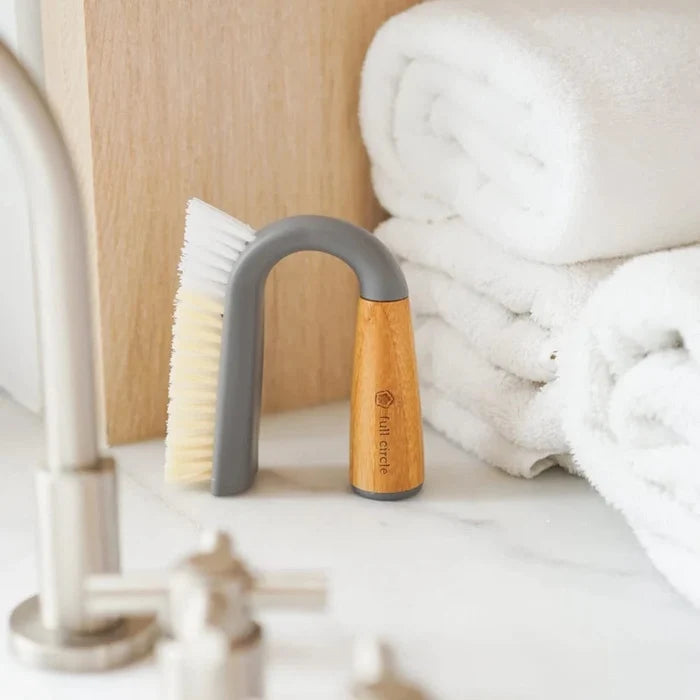 Full Circle Grunge Buster Grout & Tile Brush - Grey