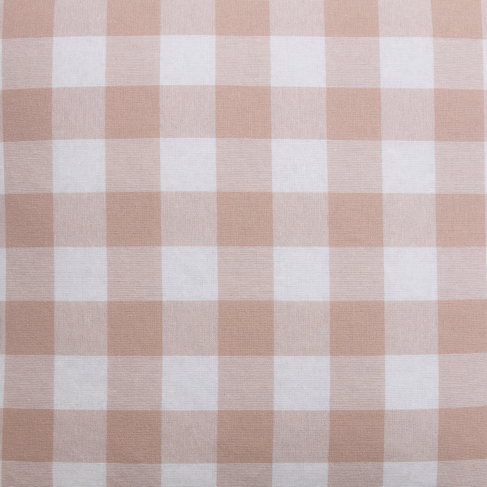 Gingham Square Frill Edge Cushion Cover - Blush Pink - DUSK
