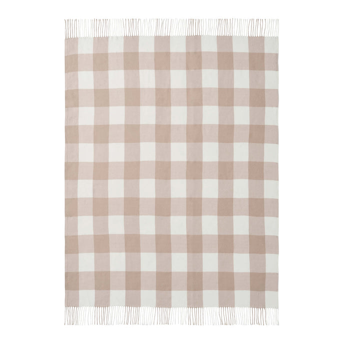 Gingham Throw - Tan - DUSK