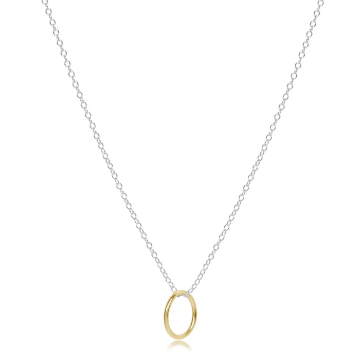Halo Mixed Metal Charm Necklace