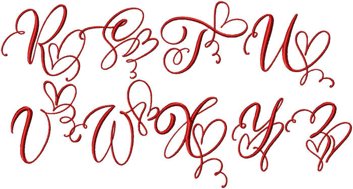 HEARTS MONOGRAM FONT