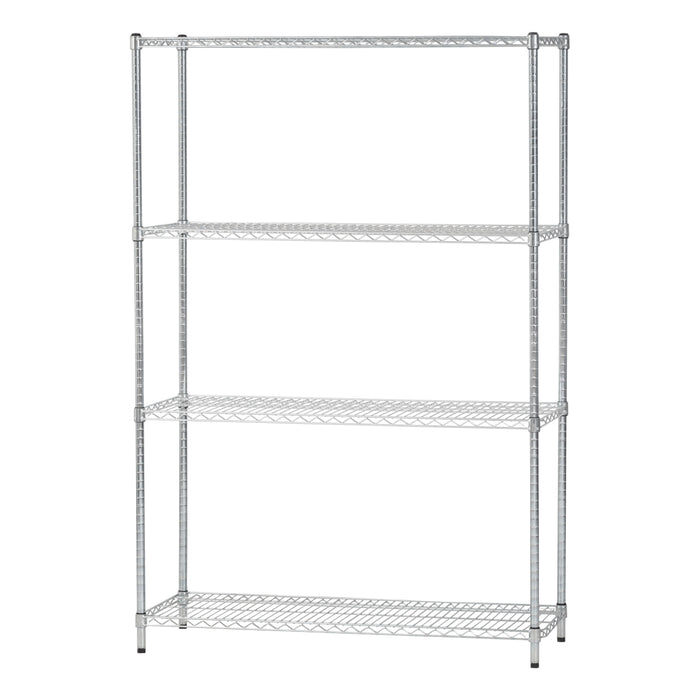 Heavy Duty 4 Shelf Wire Storage Unit, Silver - IRIS USA, Inc.