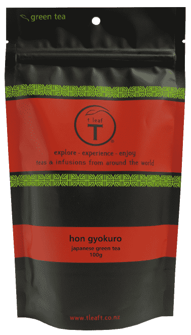 Hon gyokuro 100g foil pouch detail view | loose leaf tea New Zealand | t leaf T