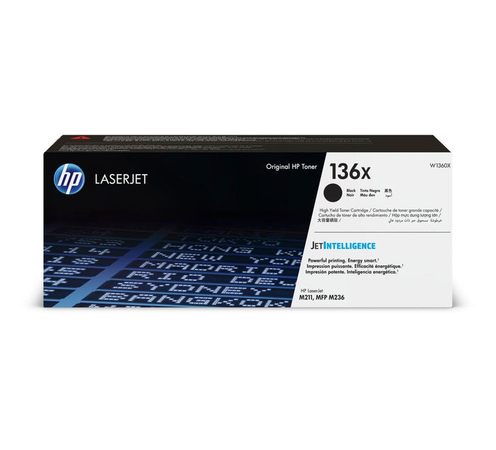 HP 136X High Yield Black Original Toner - W1360X