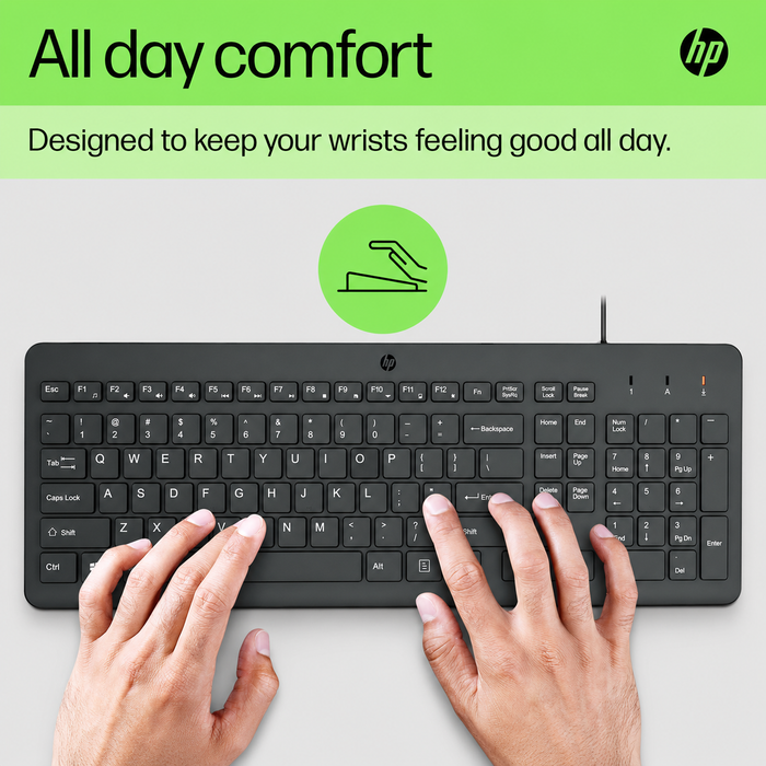 HP 150 Wired USB-A Keyboard (664R5AA)
