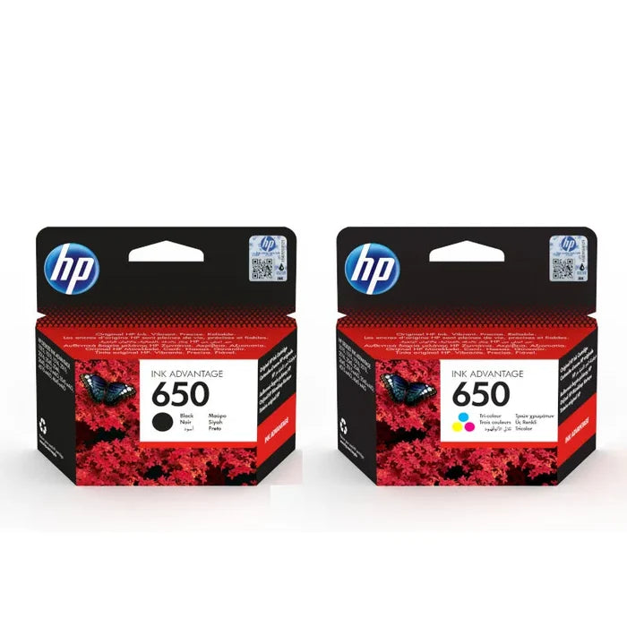 HP 650 Black and Tri-Colour Original Ink Multipack - H650MP