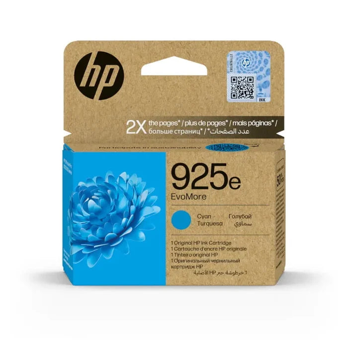 HP 925e High Yield Cyan Original EvoMore Ink - 4K0W0PE