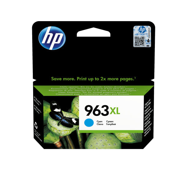 HP 963XL High Yield Cyan Original Ink Cartridge - 3JA27AE