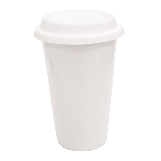 HPN ORCA Premium 10 oz. Sublimation Ceramic Tumbler with White Silicone Lid - 12 per Case - HeatPressNation