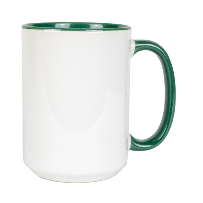 HPN ORCA Premium 15 oz. Inner + Handle Sublimation Ceramic Mug - 36 per Case - HeatPressNation