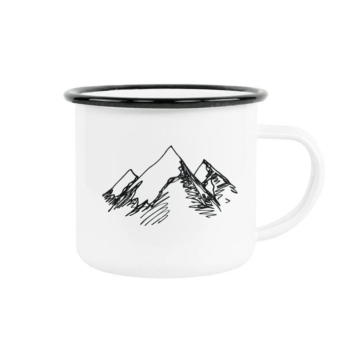 HPN SubliCraft 12 oz. Sublimation Fine Enamel Mug with Black Rim - 48 per Case - HeatPressNation
