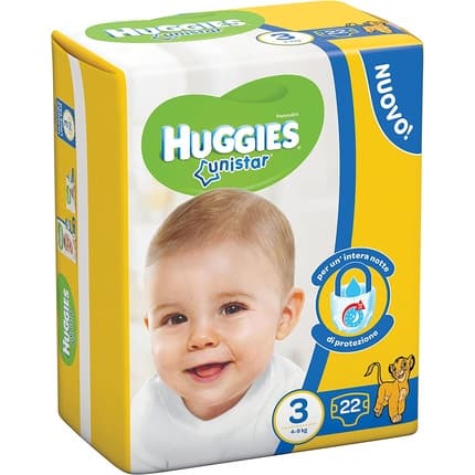 Huggies Unistar Size 3 4-9kg 22 Nappies