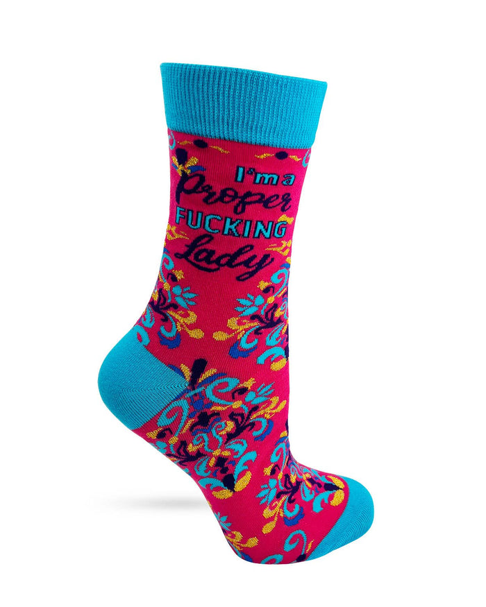 I'm a Proper Fucking Lady Women's Crew Socks