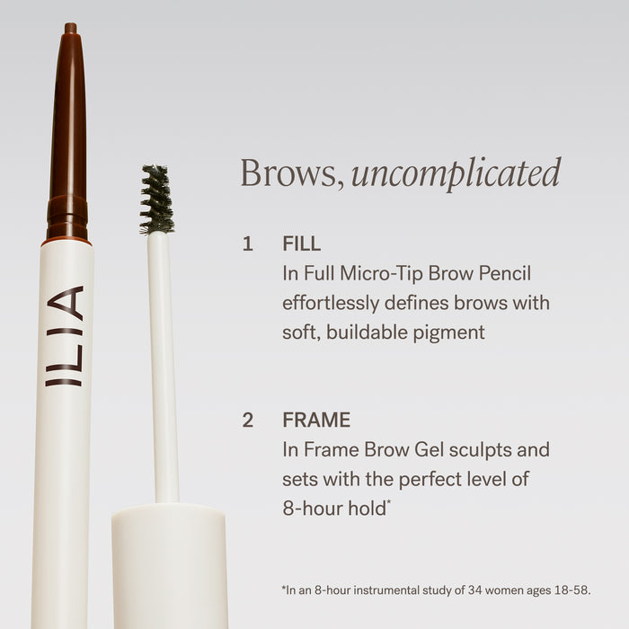 In Frame Brow Gel - Clear - Makeup - ILIA - ILIA_2023_BrowDuo-PowerPair_2000x2000_c2db2fd3-6034-4ed4-a671-3e9522bd6045 - The Detox Market |
