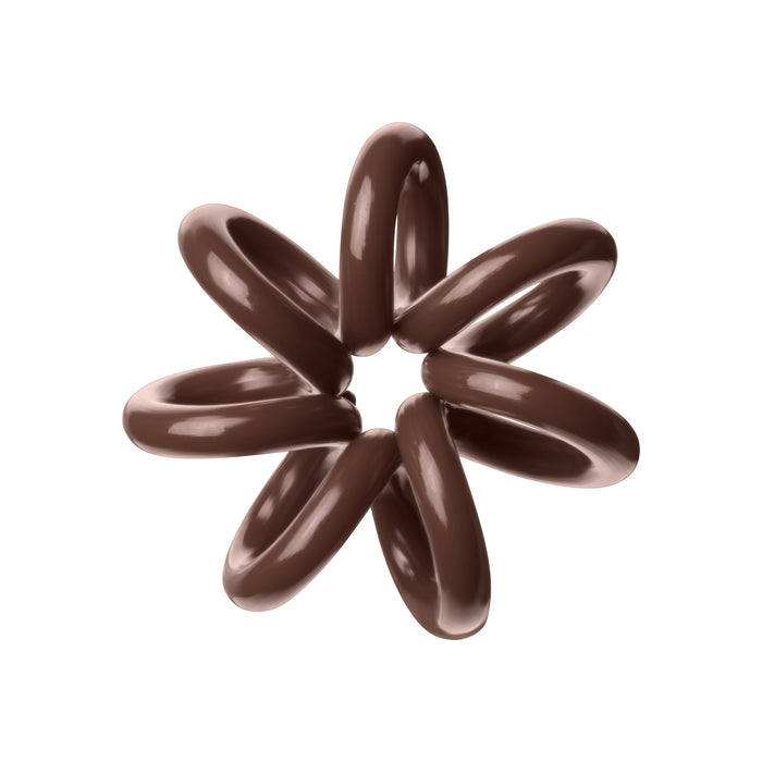INVISIBOBBLE Nano Pretzel Brown Hair Styling Ring with Strong Grip-Pack of 3