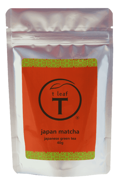 Japan matcha 40g foil pouch front view | loose leaf tea New Zealand | t leaf T