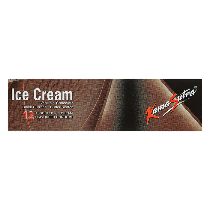 KamaSutra Ice Cream Flavoured Condoms - Pack of 12, Condoms