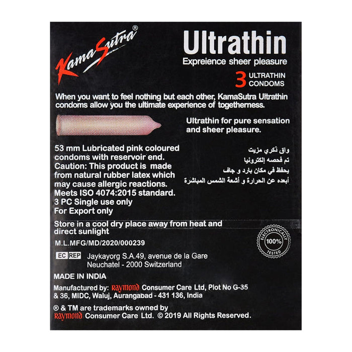 KamaSutra Ultra Thin Condoms - Pack of 3, Condoms