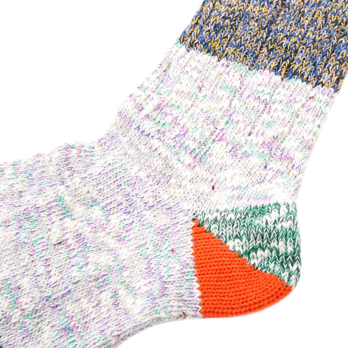 KAPITAL 60 YARNS 2 TONES HEEL SOCKS GREEN