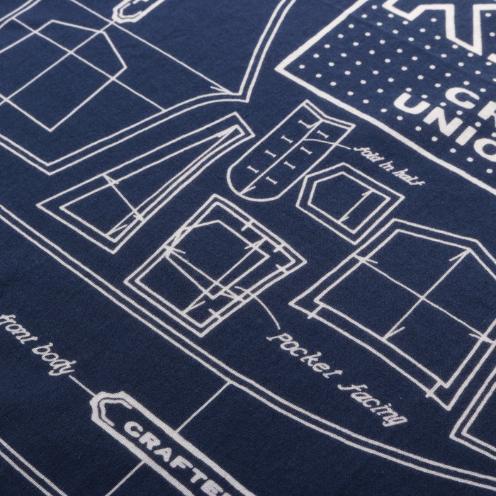 KAPITAL FASTCOLOR SELVEDGE BANDANA BARBIE PATTERN NAVY